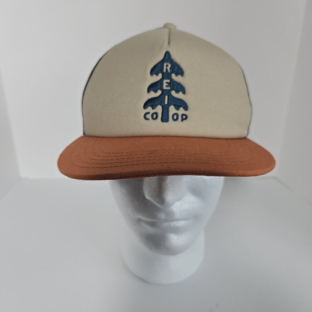 REI CO-OP Trucker Hat Tree Embroidery Snapback One Size Fits Most Excellent Cond